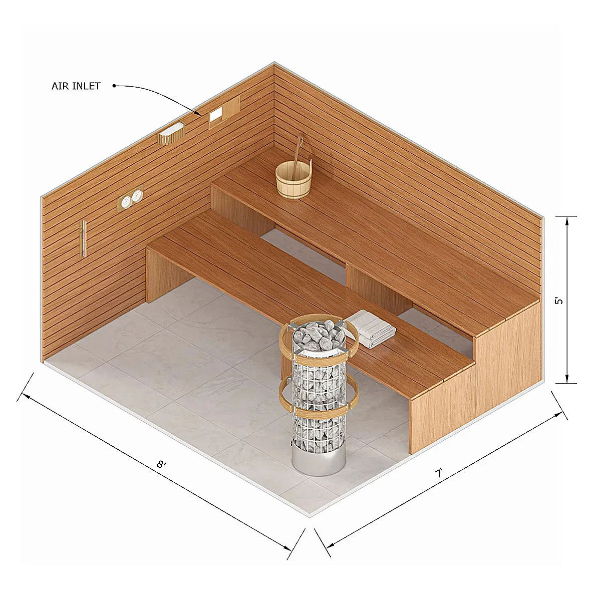 New Design Dry Large Capacity Finnish Sauna Far Infrared Sauna