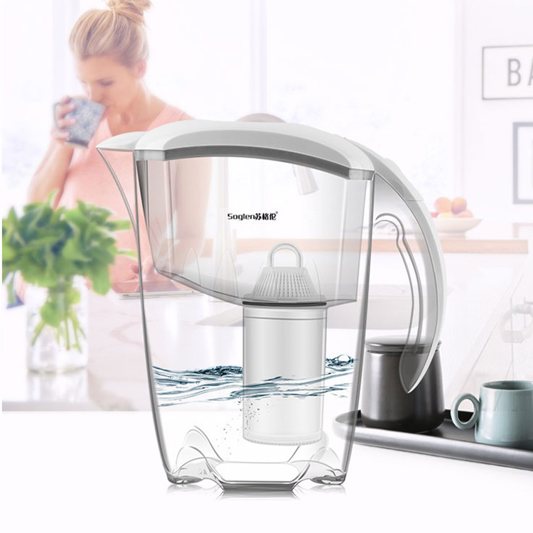 2.5L Activated Carbon Resin Filtered Purifier Water Filter Jug Pitcher Portable Bottles with Filter
