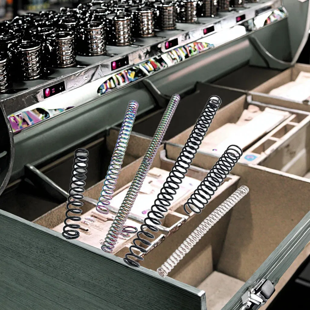 Custom Black Dual Hook Helical Galvanized Coil Stainless Steel Compression Tension Spring