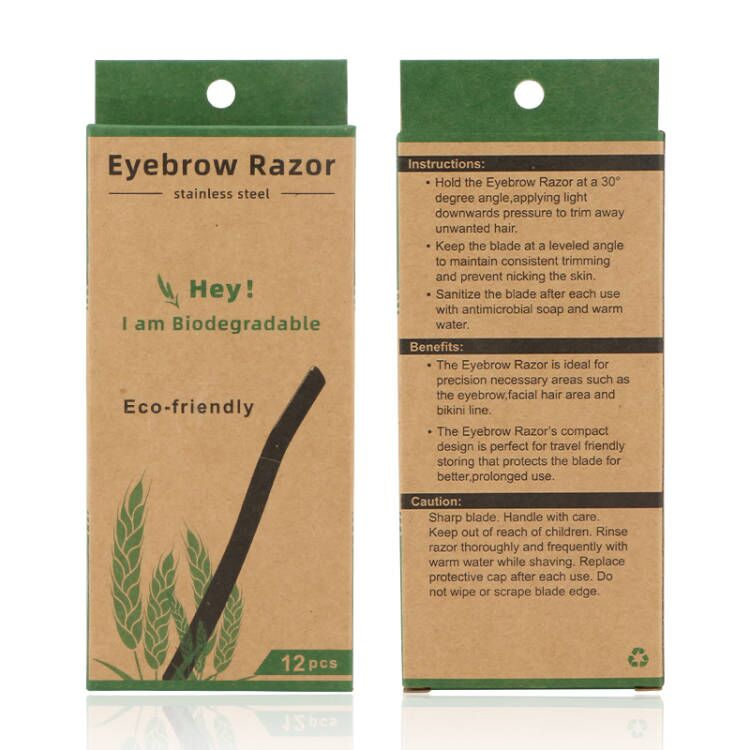 Biodegradable Eyebrow Razor for Women's Exfoliating/ Hair Removal/ Facial Trimmer