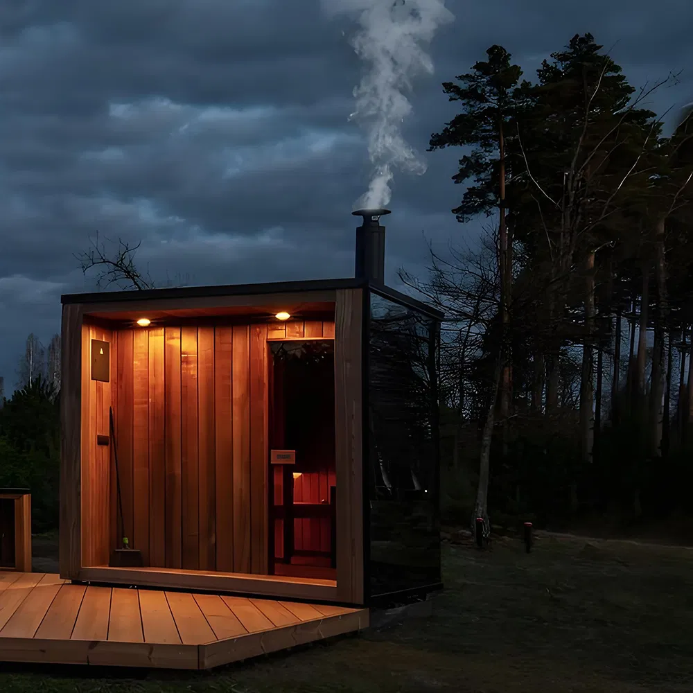 Premium Cedar Sauna for 6-10 People - Outdoor Electric Retreat