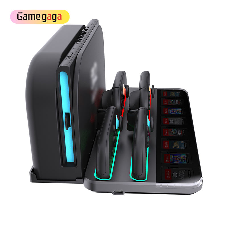 Док-станция для зарядки 4 контроллеров Switch 2 с хранением картриджей