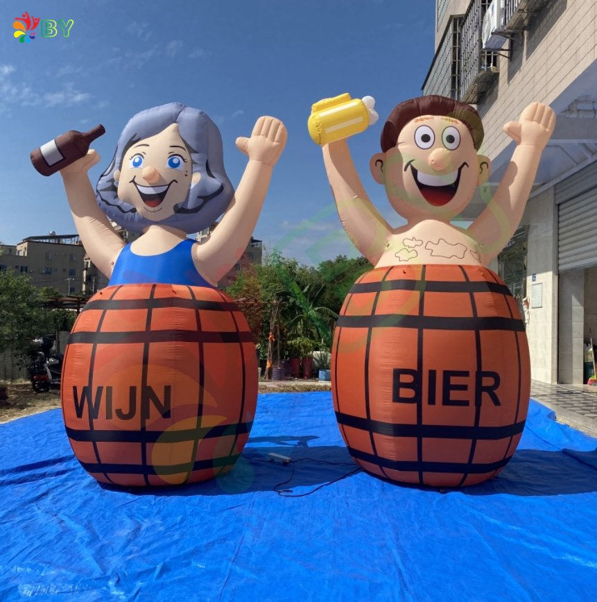 Inflatable Abraham and Sarah Balloon with Beer Glass