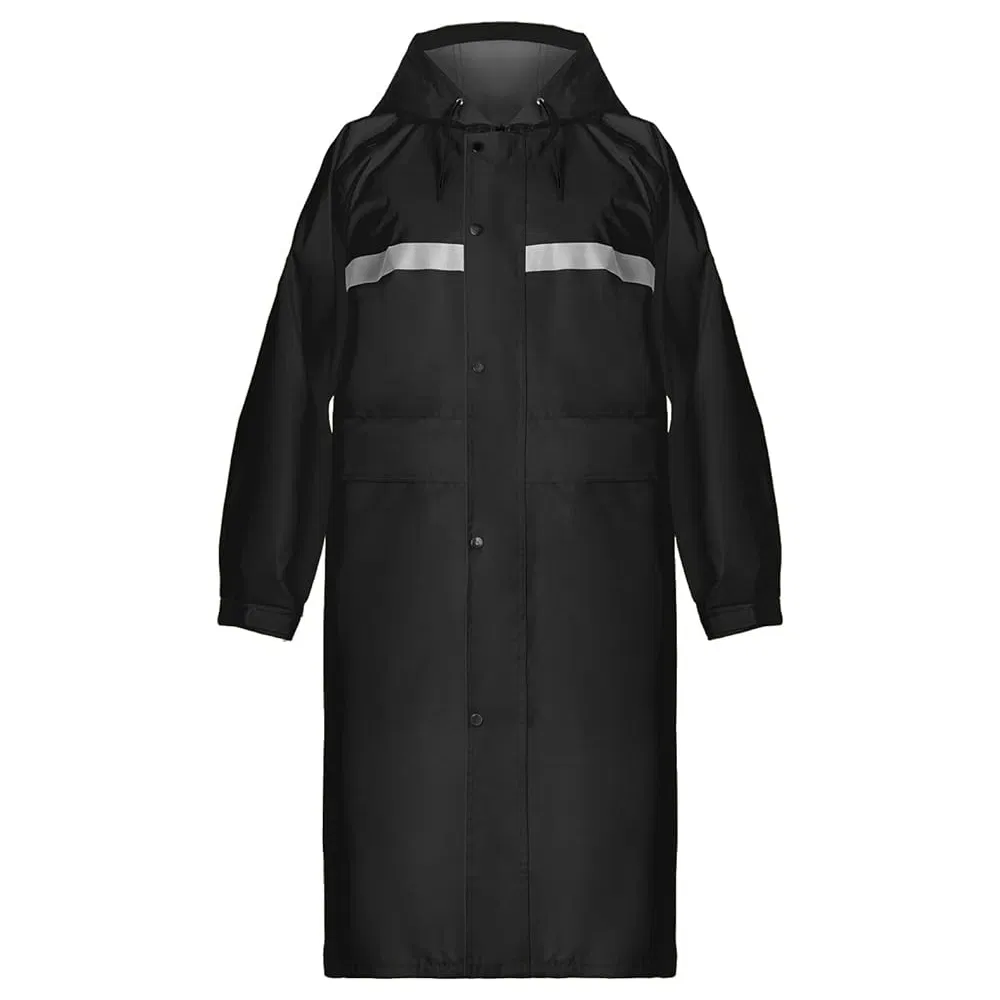 Customize Men's Waterproof Lightweight Long Raincoats for Outdoor Workwear