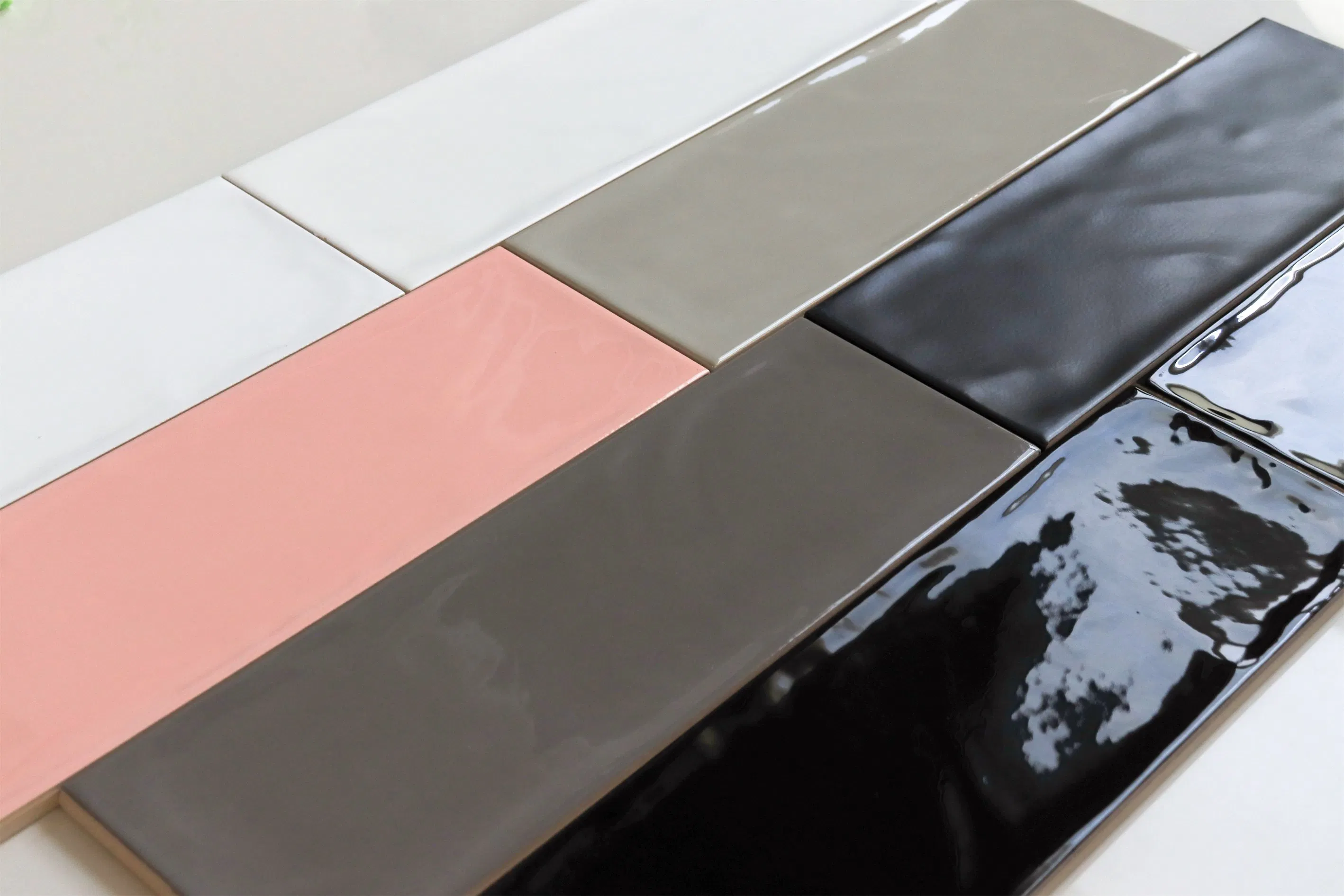 Black Matt Ripple Subway Decorative Tiles Hot Selling Foshan Factory