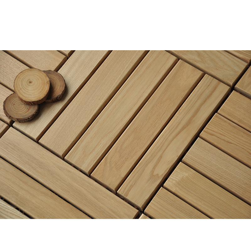 Good Price Easy Install Ash Interlocking Outdoor Deck Tiles Wood Decking Tiles Outdoor for Garden