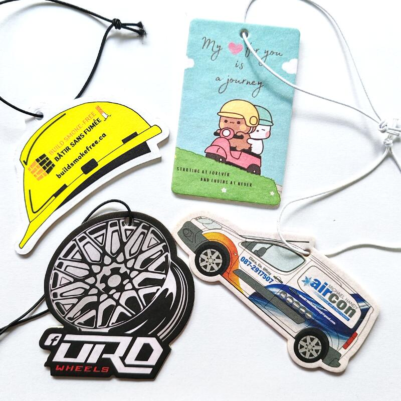 Custom Design Decorative Auto Hanging Perfume Paper Air Freshener