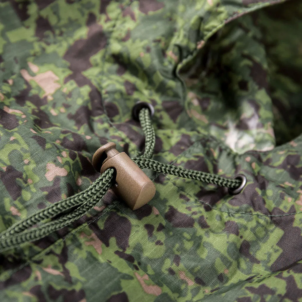 Durable Waterproof Jungle Camouflage Poncho Nylon Raincoat with PU Coating