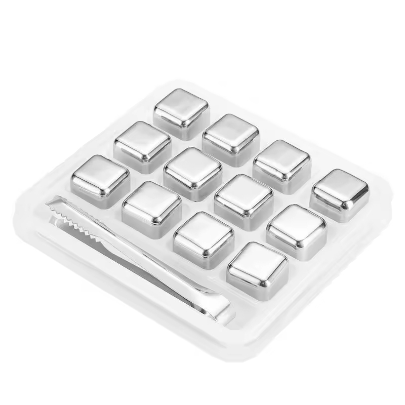 Stainless Steel Ice Cubes Personalized Stainless Steel Whiskey Stones Chilling Stones for Whiskey