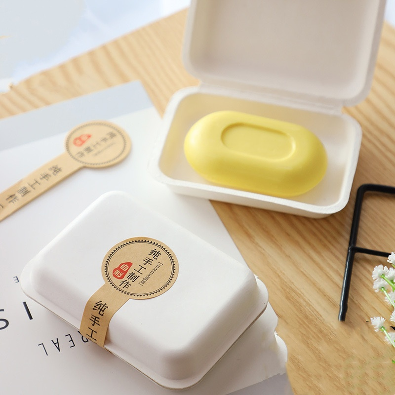 Customized Eco-Friendly Packaging Box Degradable Pulp Bagasse Packaging Soap Box