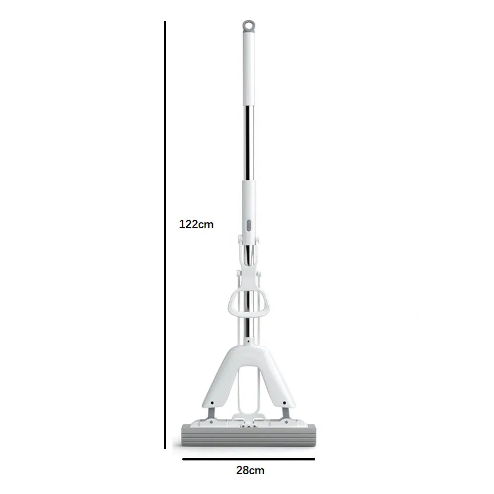 Large Household Rubber Cotton Mop Magic Handhold Head Convenient Rectangle Folding Self-Squeeze PVA Sponge Mop