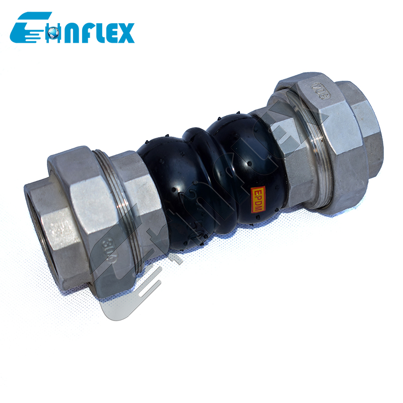Hydraulic Flexible Pipe Connectors Twin Sphere Union Rubber Joints