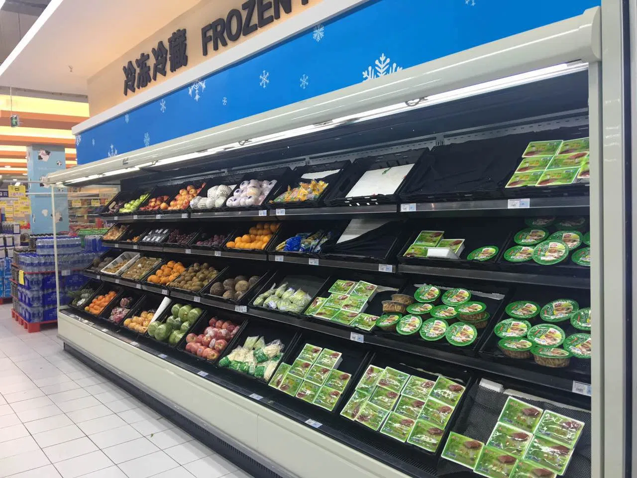 Highbright Commercial Chiller Supermarkets Fruit and Vegetable Display Refrigerator