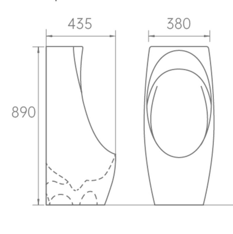 Bathroom Ceramic Toilet Set Basin Sink with Faucet Gravity Flushing Water-Saving Urinal