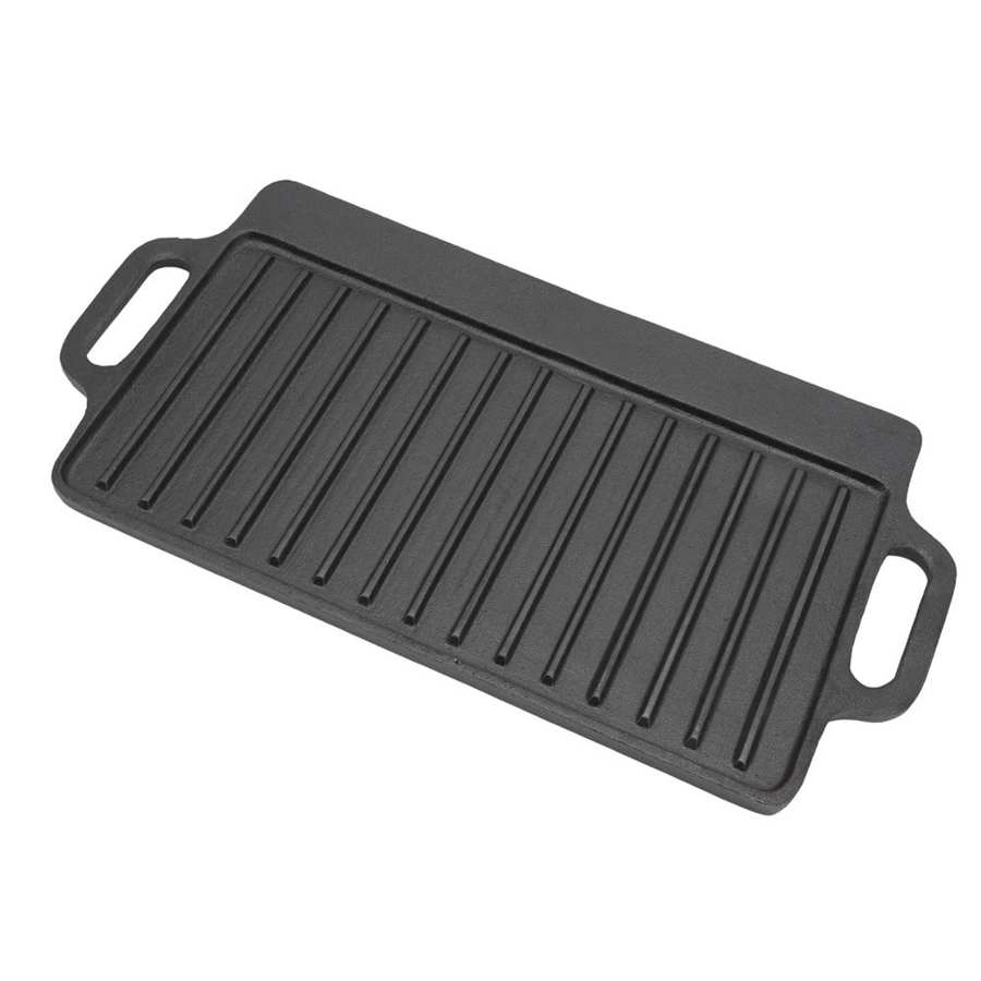 Reversible Double Used Flat Grill Pans Pre-Seasoned Cast Iron Cookware Set Enamel Cast Iron BBQ Griddle Plate for Outdoor Home BBQ