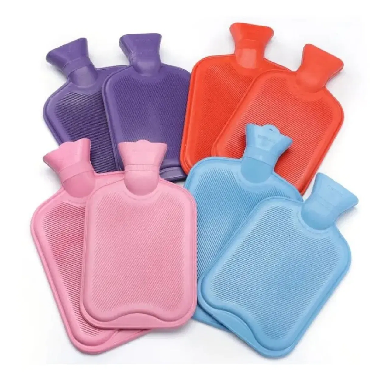 Factory Customized Rubber Hot Water Bag Bottle with Plush Cover