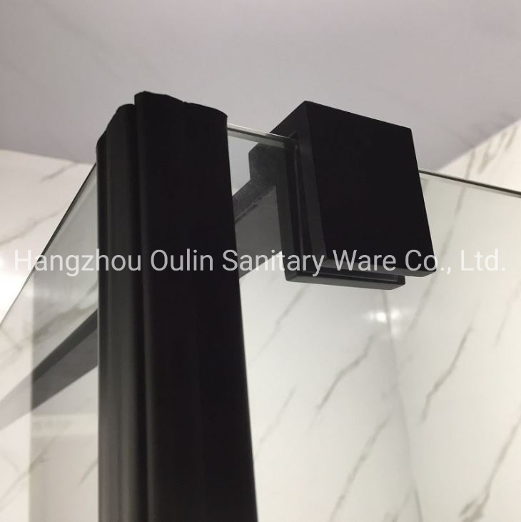 Black Pivot Shower Enclosure Reversible