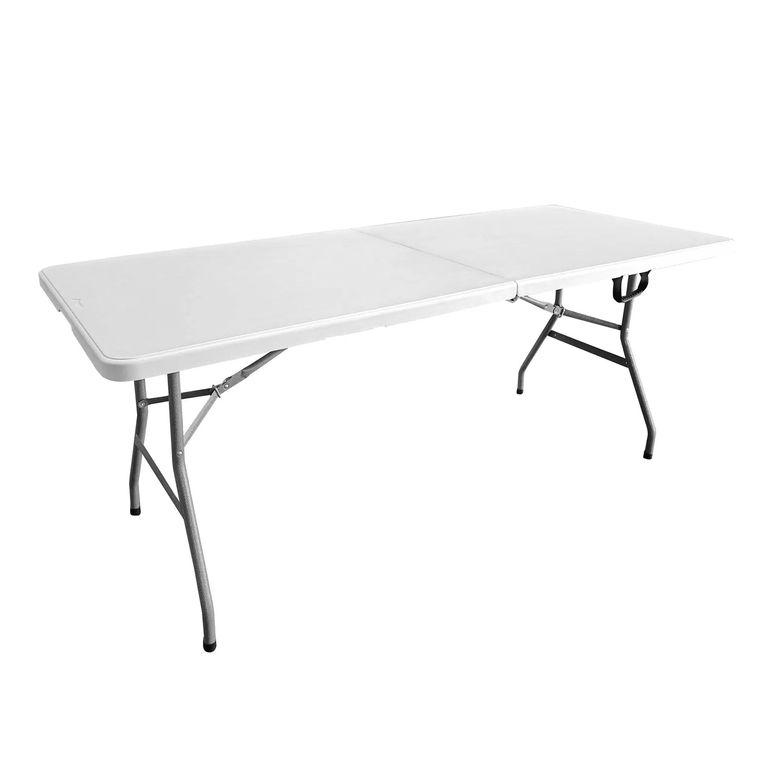 White Plastic Portfolio Type 1.8m Portable Garden 6FT Folding Table