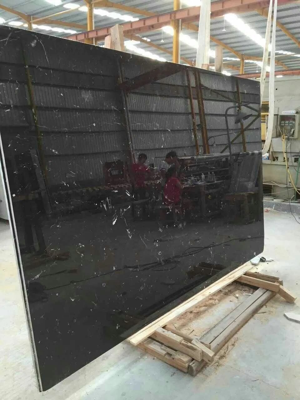 Popular Natural Chinese Black Ice Marble Slab and Tile for Hotel Wall Floor Decorate