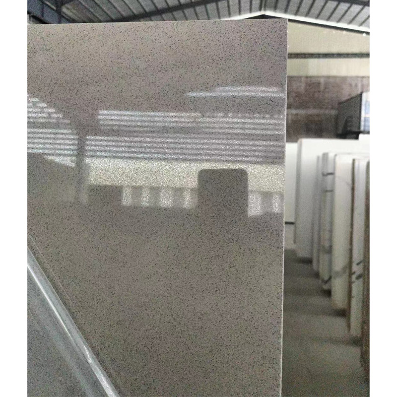 Pure Solid Artificial Stone Grey Quartz Slab Wholesale Price USA Standard