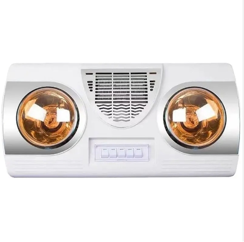 2 Lamp Wall Mounted Bathroom Heater Infrared Bulb Room Heater