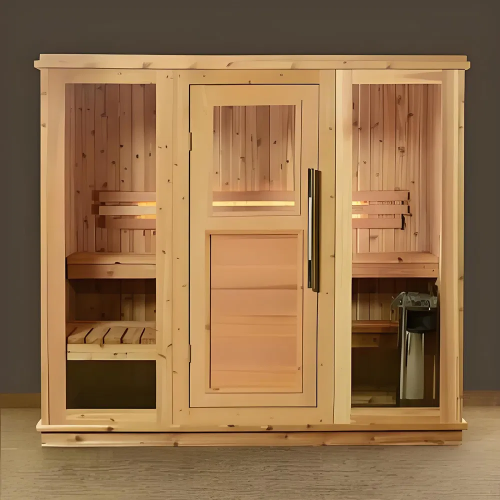Premium Outdoor Cedar Sauna for Two with Steam Feature