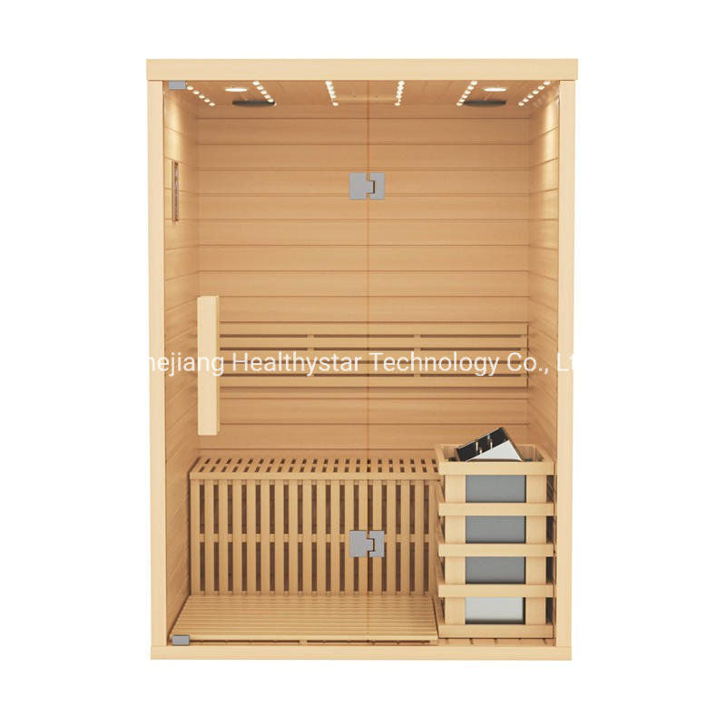 Healthystar Traditional Indoor Wooden 2 Person Sauna Room
