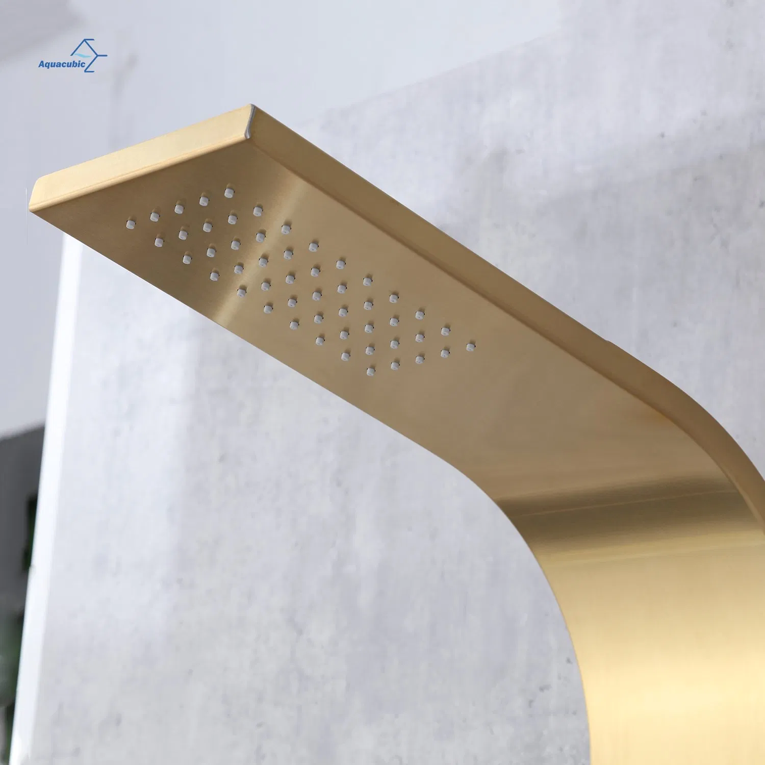 China Stainless Steel Shower Panel LED Rainfall Waterfall 6-Function Massage Shower Faucet