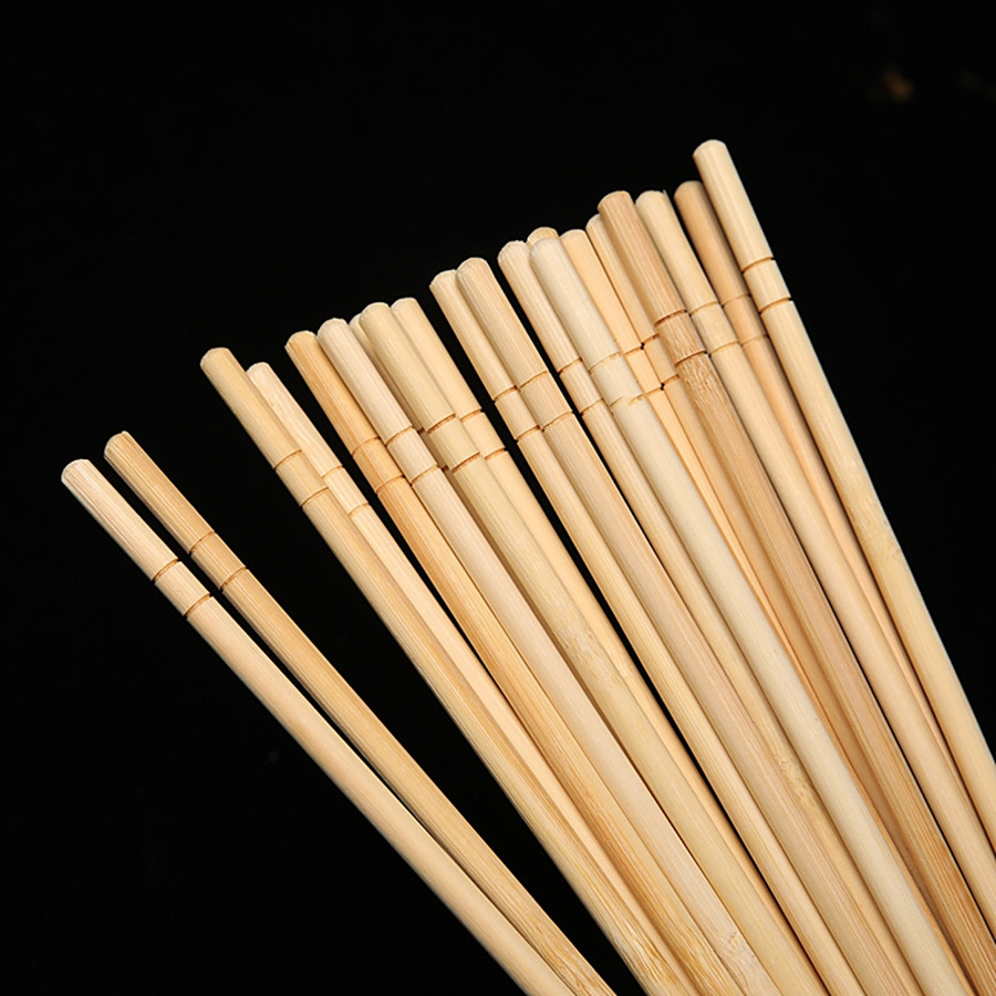 Factory Disposable Tableware Natural Custom Logo Disposable Individually Wrapped Bamboo Chopsticks