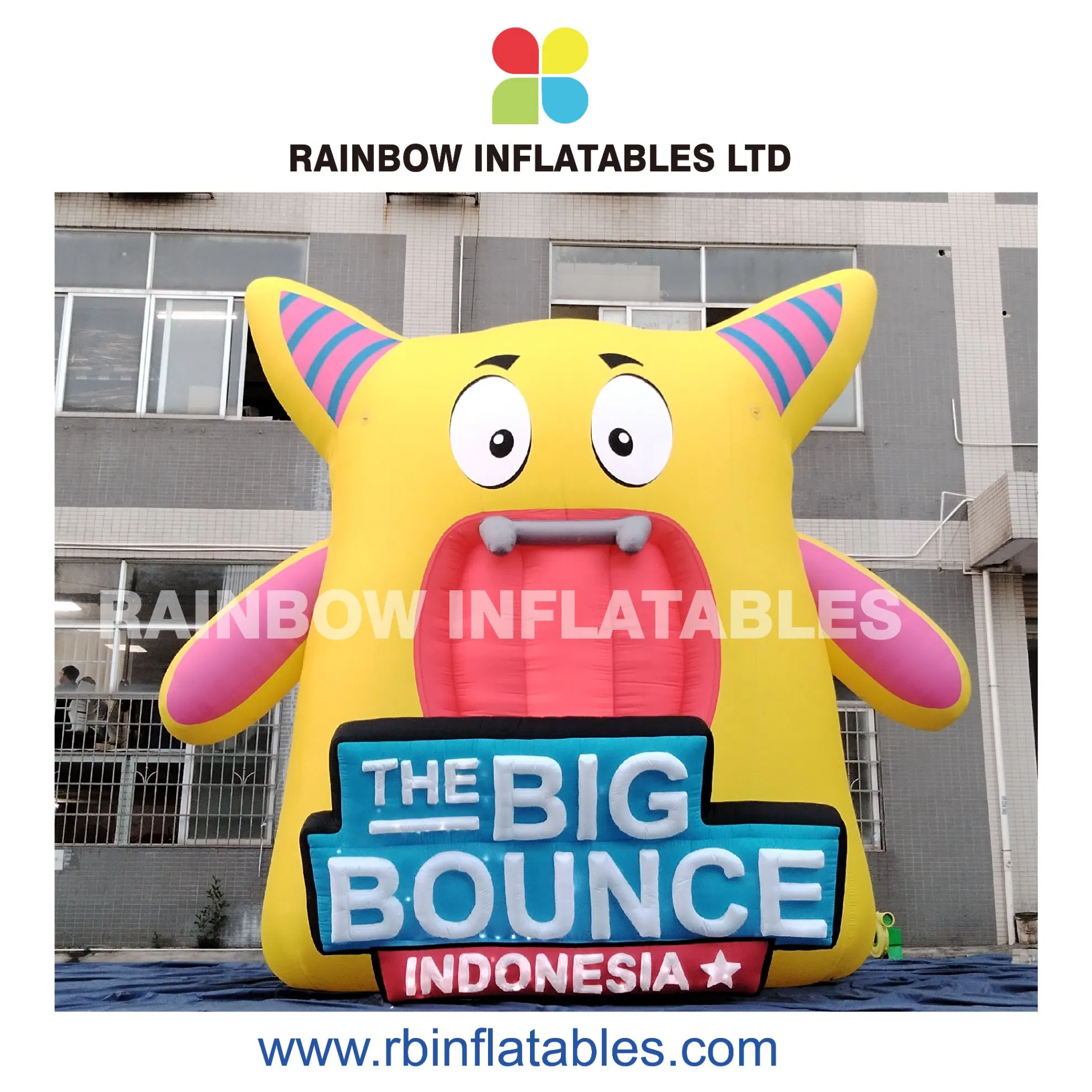Cartoon-Themed Inflatable Advertisement Structure for Outdoor Event Activity