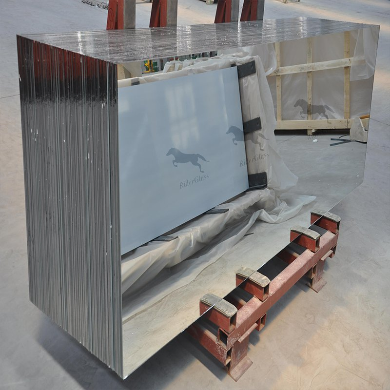 4-6mm CE and ISO9001 Beveled Mirror Squares Sheet Glass Looking Mirrors