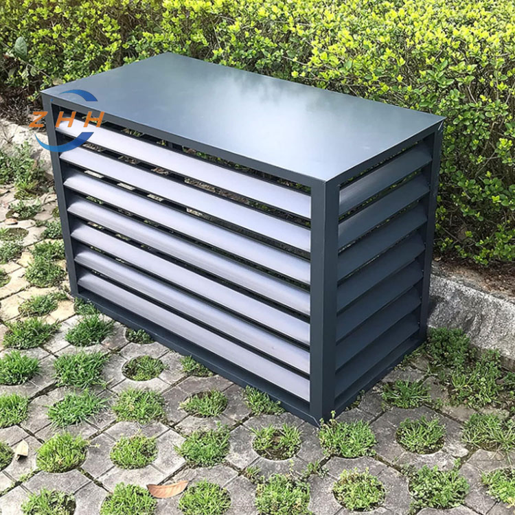 Outdoor Fence Air Conditioner Cover, Aluminum Alloy Space Divider Trash Can Enclosure