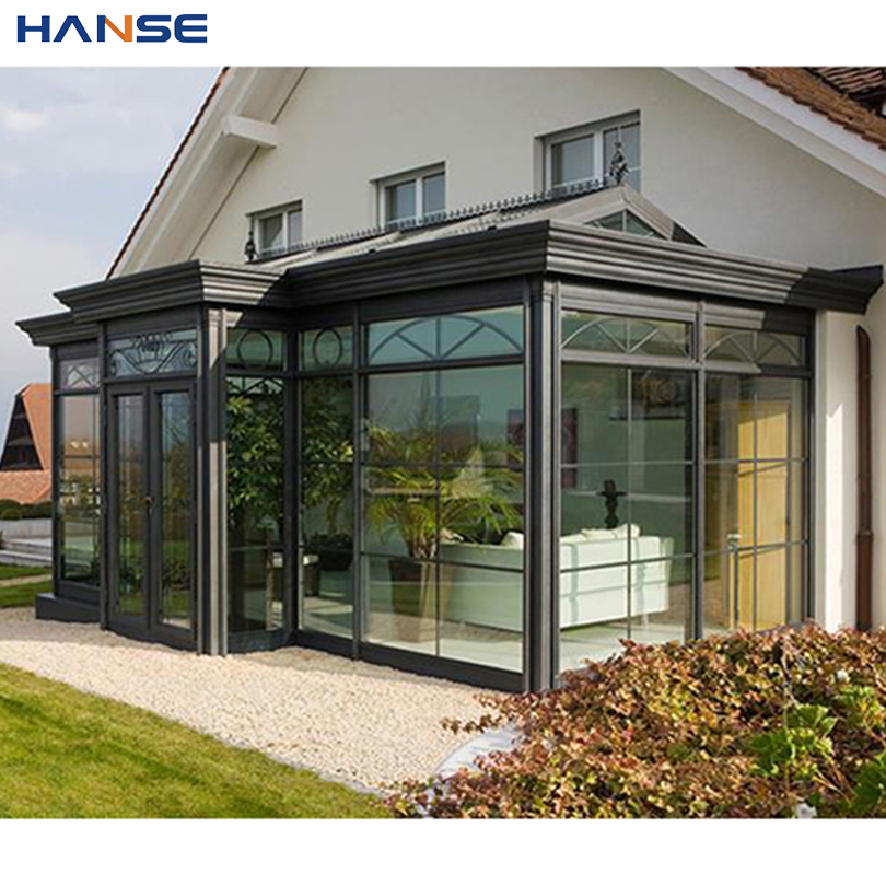 Foshan Low Price Outdoor Garden Sunrooms Waterproof Sun Protection Free Standing Glass Sunrooms with Aluminium for Villa