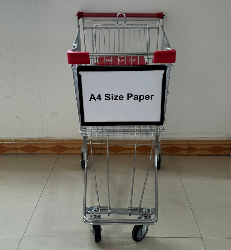 A4 Paper Trolley Advertisement Display Board