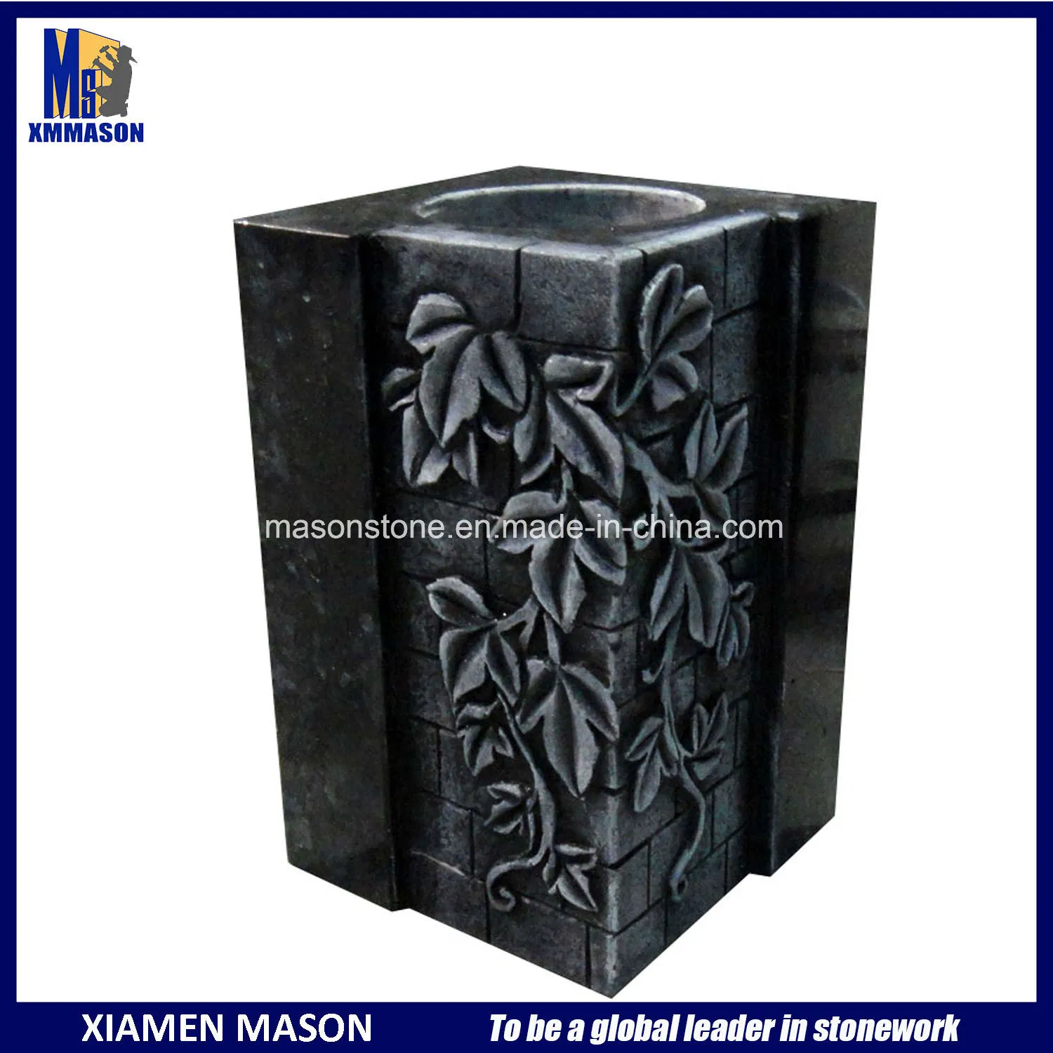 Custom Design Flowers Carved Unique Memorial Vases