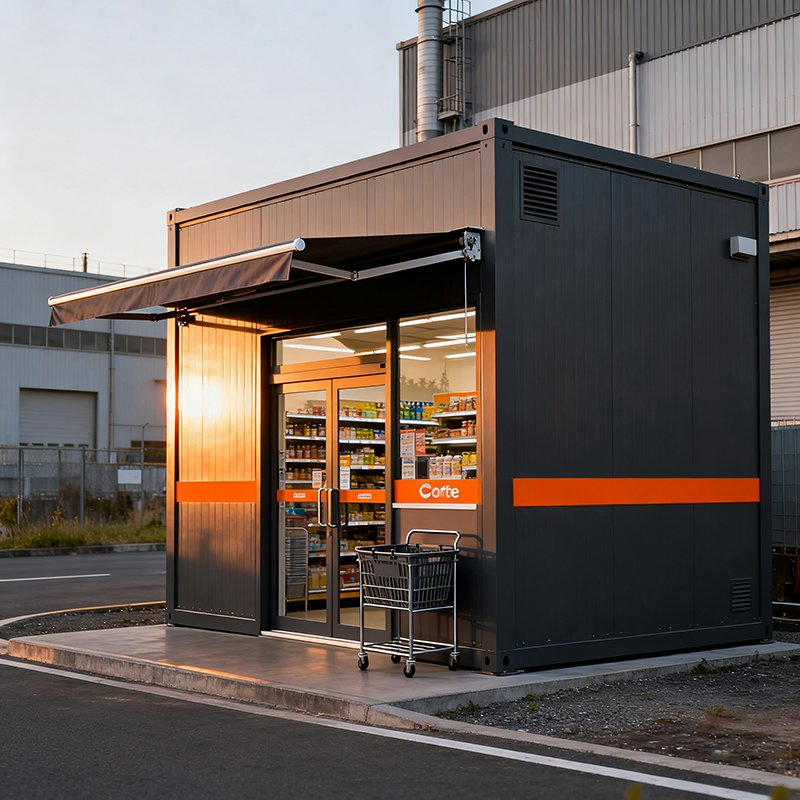 Compact Mobile Shop Prefab Structure for Small Business Owners