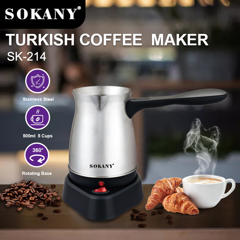 Turkish Coffee Maker, Electric Kettle, Rice Wine Hot Milk Tea, Stainless Steel Coffee Maker, Kettle
