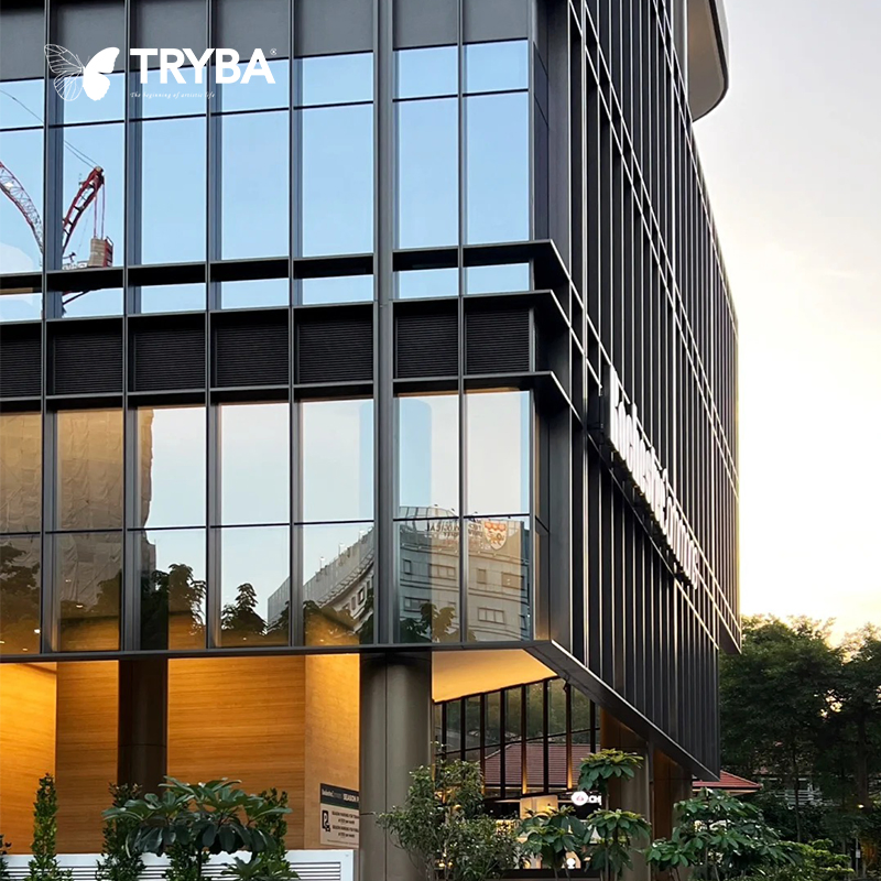 Double Panels Glass Architectural Designs Built Curtain Wall