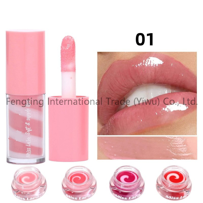 OEM/ODM Swirl Lip Makeup Gel with Private Label Newest Popular Private Label Double Color Spiral Creamy Moisturizing Lipstick Set