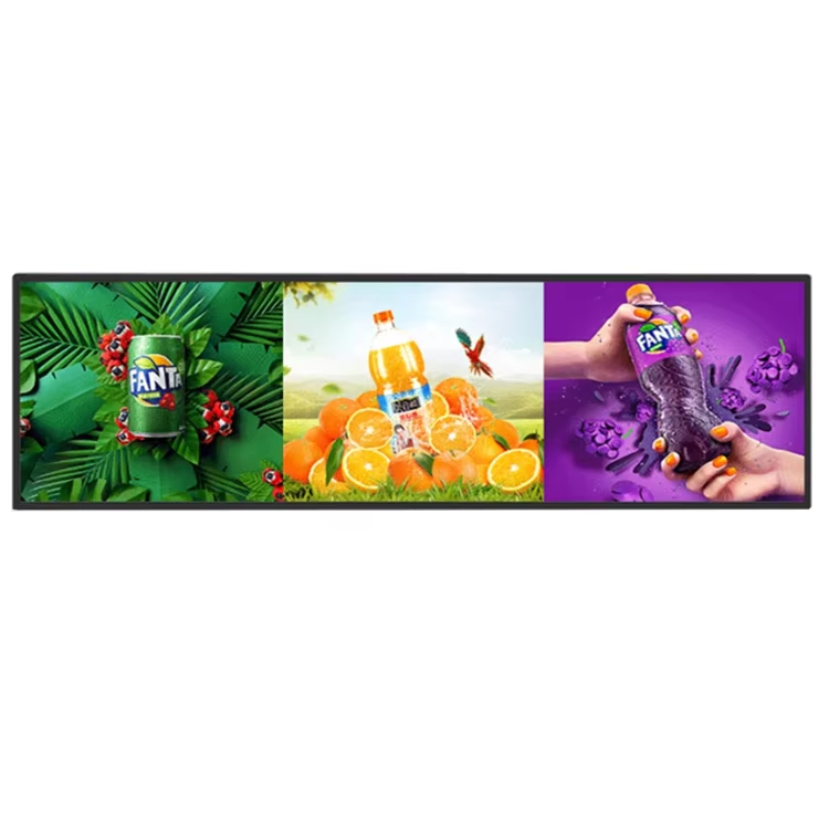 Длинный светодиодный экран для рекламы в помещениях