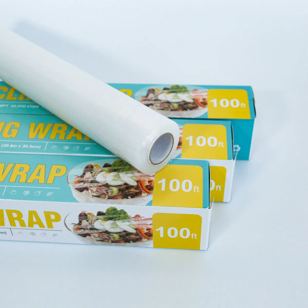 Custom High Transparency Good Adhesion Food Fresh Warp PVDC Cling Film