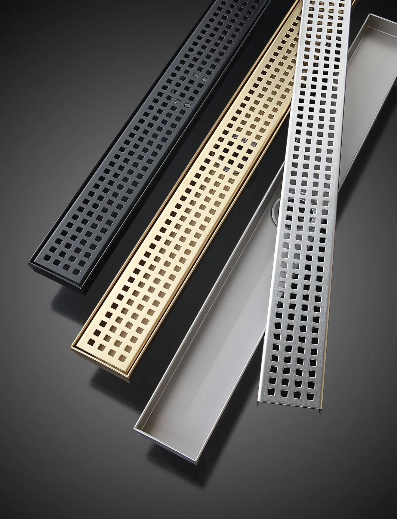 Stainless Steel 304 / 316 Square Holes Linear Drains Shower Drains