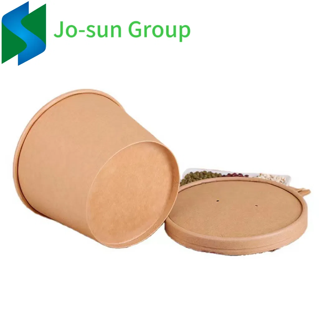 Eco-Friendly Packaging Food Box Takeaway Biodegradable Custom Disposable Paper Salad Bowl Paper Container Kraft Bowl
