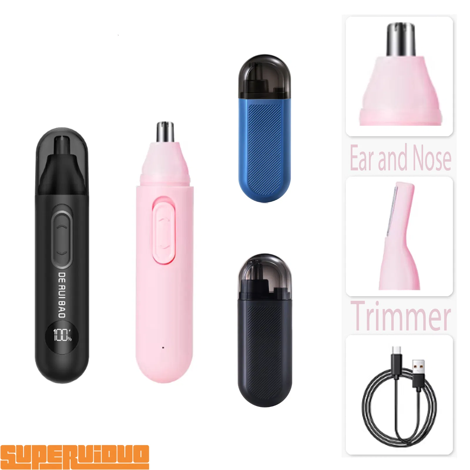 Digitalized Personal Beauty Groomer Ear and Nose Trimmer