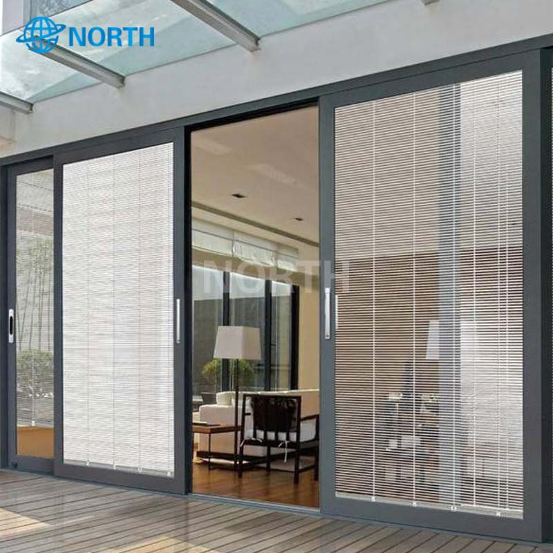 Wholesale Low E Thermal Storefront Aluminium Window Wall, Heavy Exterior Interior Tempered Glass Sliding Door, Glass Partition, Glass Aluminium Window