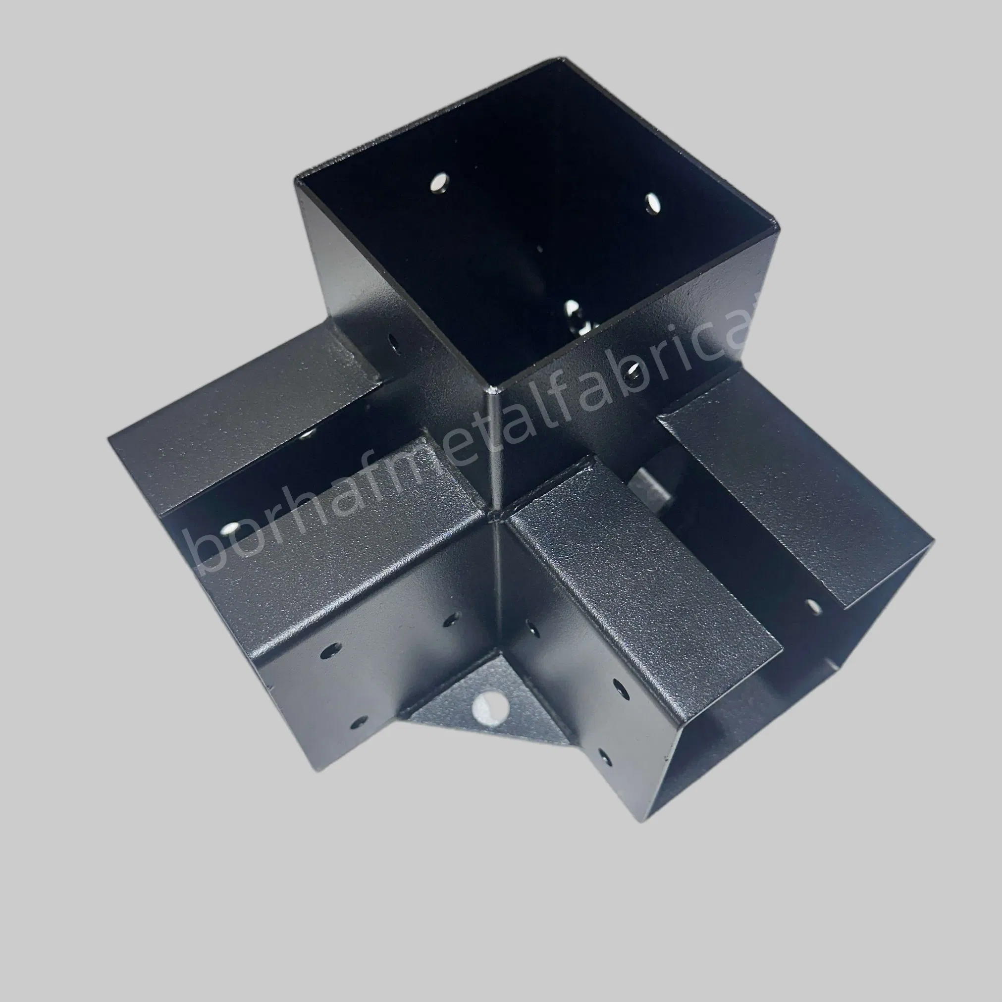 Steel Adjustable Angle Pergola Gazebo Brackets for 3 Post Wood Beam