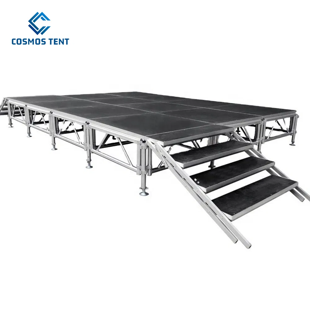 Portable Modular Stage Easy Asseble Stage for Concert Event 1.22*1.22m Outdoor Performance Stage Platform