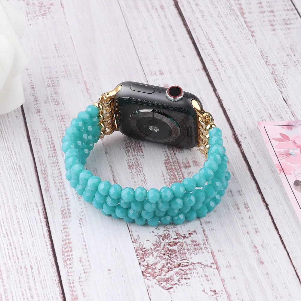 Aquamarine Fashion Jewelry Wristwatch Strap Watch Accessories Smart Watch Band for Apple Watch for iWatch All Series
