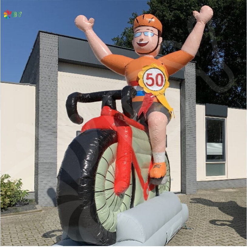 Factory Custom Cheap Holland Cartoon Balloon 3m High Giant Inflatable Biker Balloon