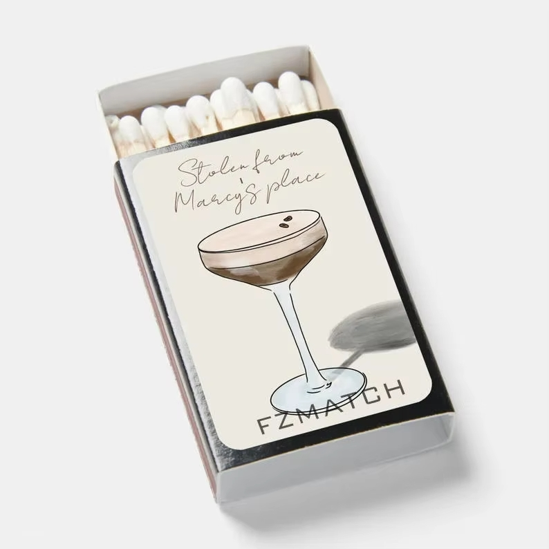 High Quality Personalized Long Print Advertising Match High Quality Matches Color Matching Promotional Wood Box